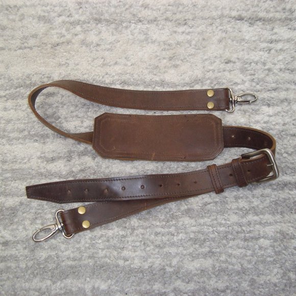 Tusting-Like Thick Heavy Leather Shoulder Messenger Bag Briefcase - Picture 14 of 14